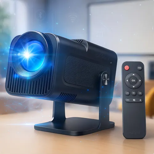 Projetor Davely Hy320 Android WiFi6 4K Mini Portátil Preto