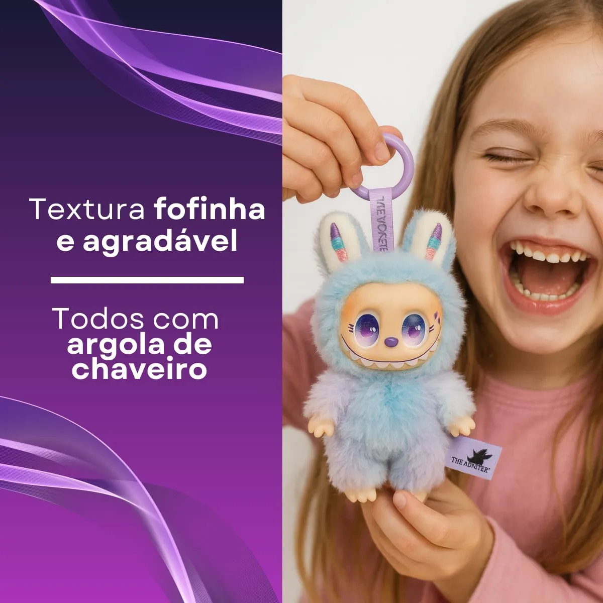 Labubu Chaveiro Pelúcia Tie-dye Ultra Raro - Edição Limitada Sortido