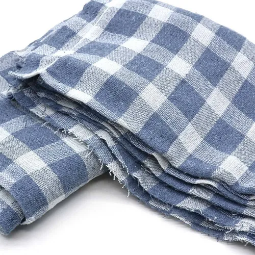 Kit C/ 10 Pano Para Limpeza Grande Xadrez 70x40cm Azul Genérica Pacote
