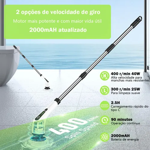 escova de limpeza elétrica Eps-408 - Branco