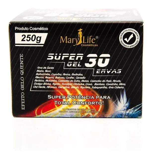 Gel Massageador 30 Ervas 250g - Mary Life