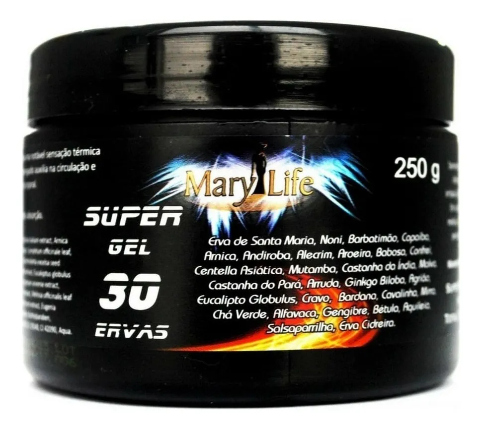 Gel Massageador 30 Ervas 250g - Mary Life