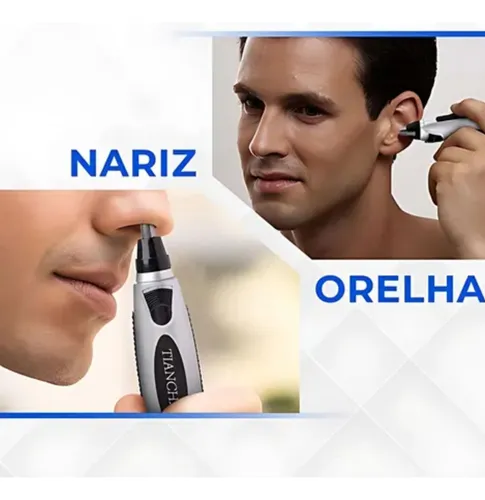 Aparador Cortador De Pelos Nariz E Orelha Portátil. Preto