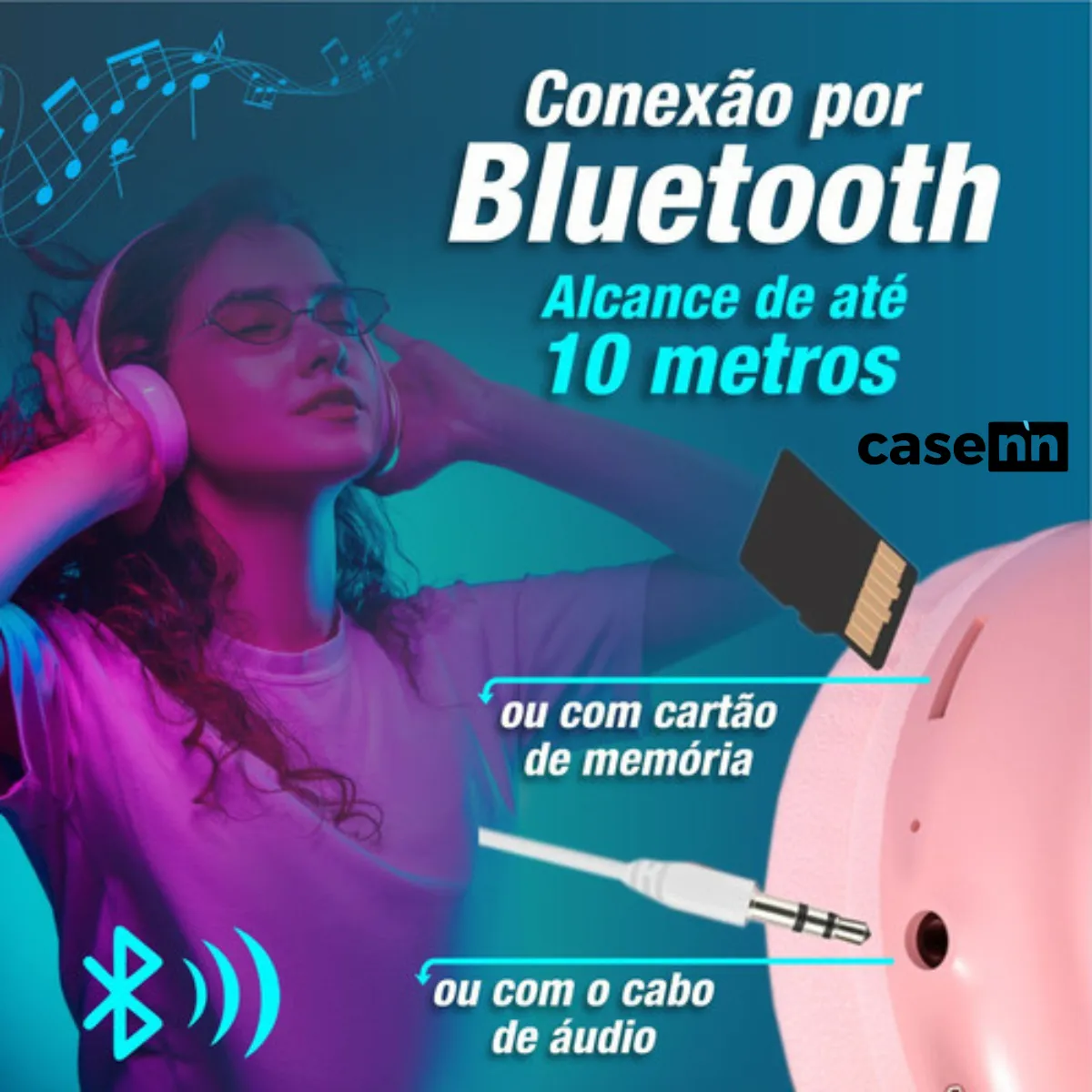 Fone De Ouvido Over-ear Gamer Sem Fio Bluetooth P47 Wireless 