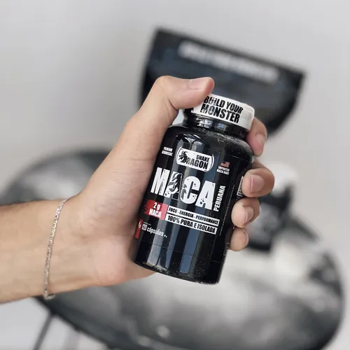 Maca Peruana 100% Pura 120 Cápsulas Pote Preta Sabor Sem sabor